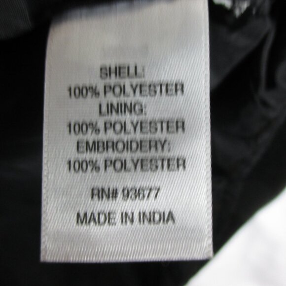 a.n.a. Womens Velvet Jacket XXL Black Full Zip Pockets Rose Embroidery Lined - Picture 8 of 8